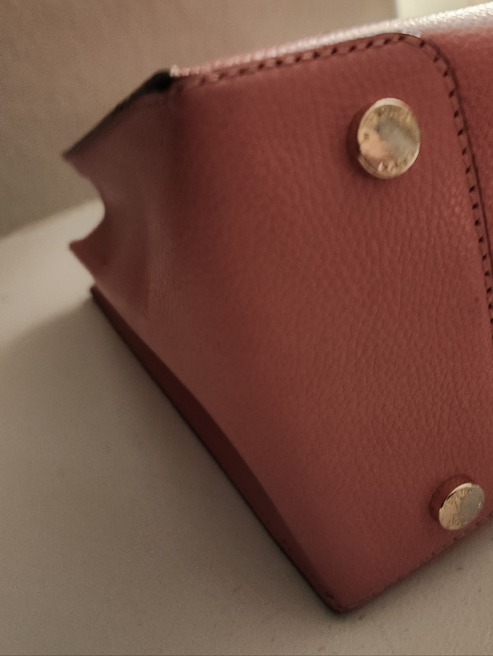 Euc Michael Kors Mercer Coral Leather Shoulder Bag Purse - Picture 10 of 13